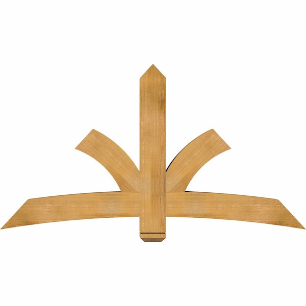 Ekena Millwork Davenport Rough Sawn Timber Gable Bracket, Western Red Cedar, 72"W x 39"H x 6"D x 6"F, 13/12 Pitch GBW072X39X0606DAV00RWR - main